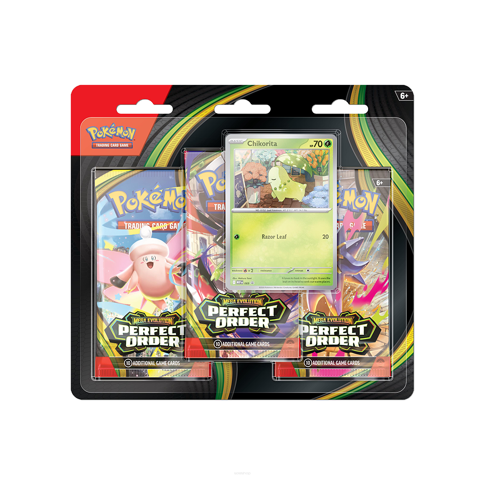 Pokémon TCG: Mega Evolution 3: Perfect Order: 3-Booster Blister (Chikorita)