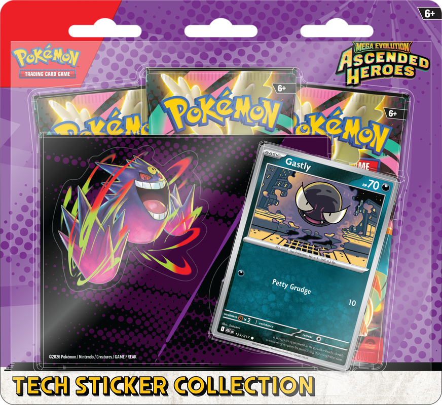 Pokémon TCG: Mega Evolution 2.5: Ascended Heroes: Tech Sticker Collection (Ghastly)