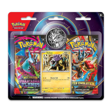 Pokémon TCG: Mega Evolution & Phantasmal Flames: 2-Pack Blister – Raikou